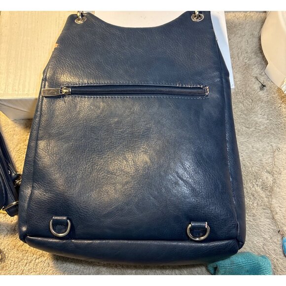 Espe Convertible Crossbody Backpack Purse Vegan Leather Floral Embroidered Zip - Picture 2 of 16